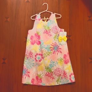 NWT Tommy Bahama Girls Floral dress size 7 with a bow clip